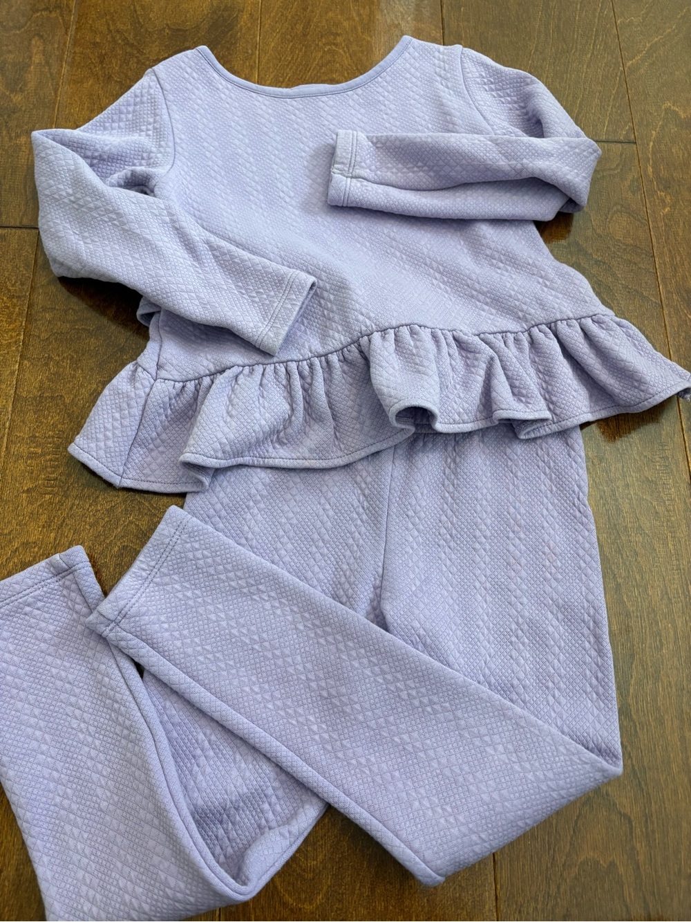 The Beaufort Bonnet Company Lavender Ruffle Pajama Set for Girls